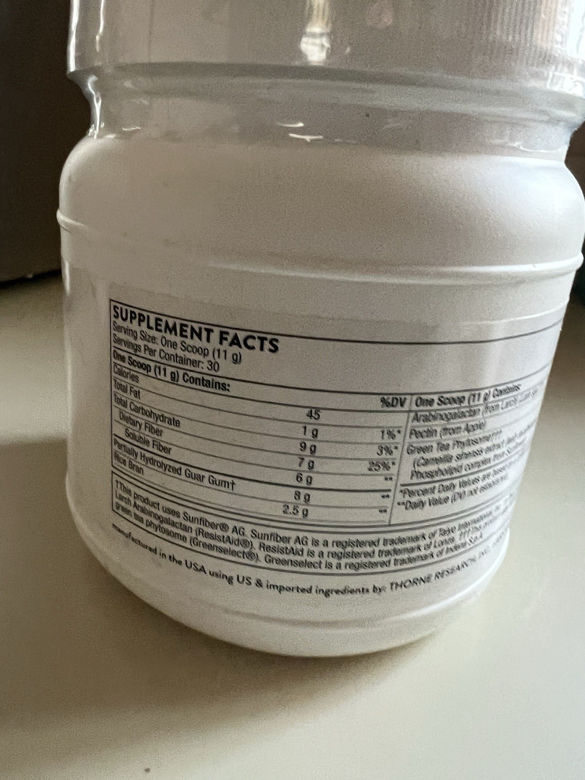 THORNE – FiberMend – Prebiotic Fiber Powder for Regularity exp 11/2027