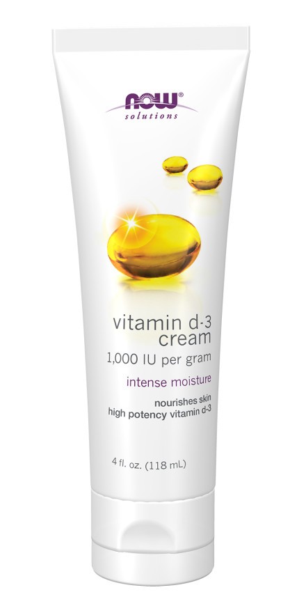 NOW Foods Vitamin D-3 Cream – 4 fl oz