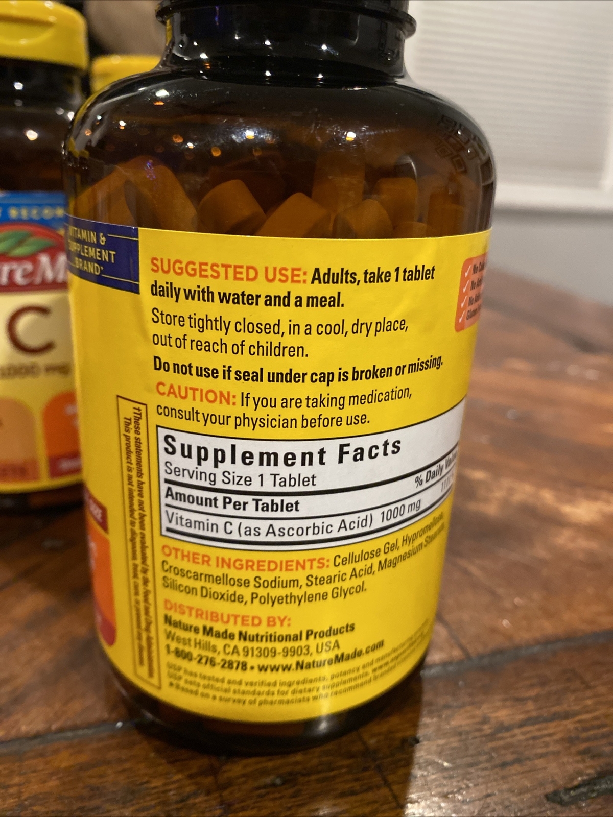 Nature Made Extra Strength Vitamin C 1000 mg 300 Tablets Exp. 01/2026+
