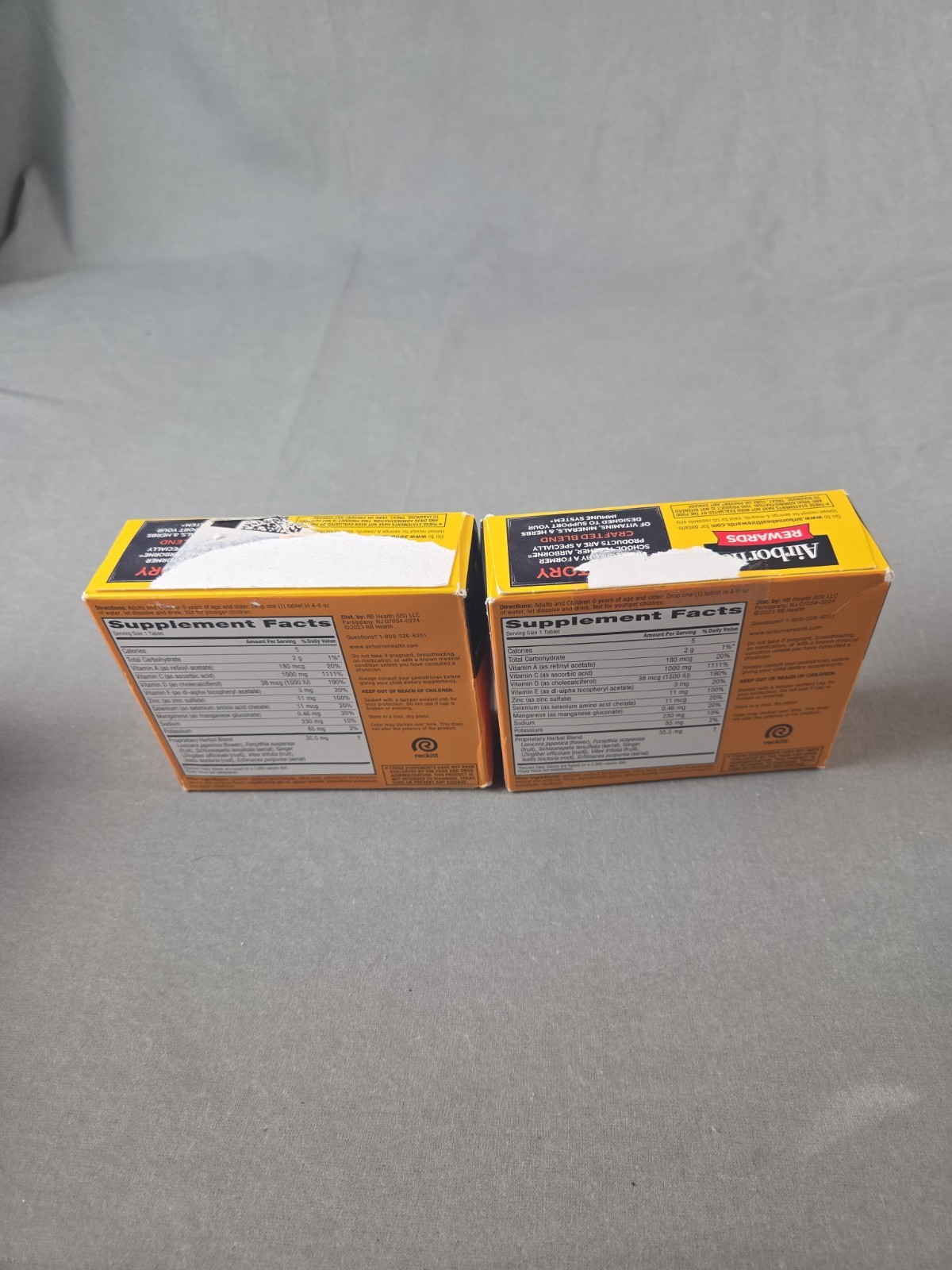 2X Airborne Immune Support Effervescent Tablets Zesty Orange Exp 01/2027