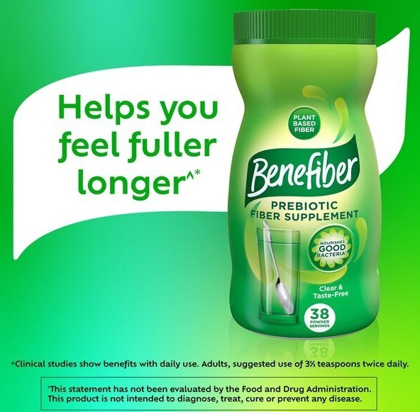 Benefiber Fiber Prebiotic Supplement Powder 410 Teaspoons 28.9 oz 3/2028