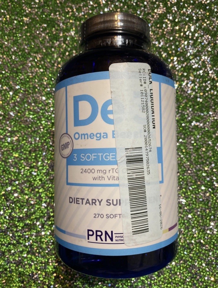 270 Softg PRN De3 Dry Eye Omega 3 Fish Oil &Support for Eye Dryness 2240mg EPA&D