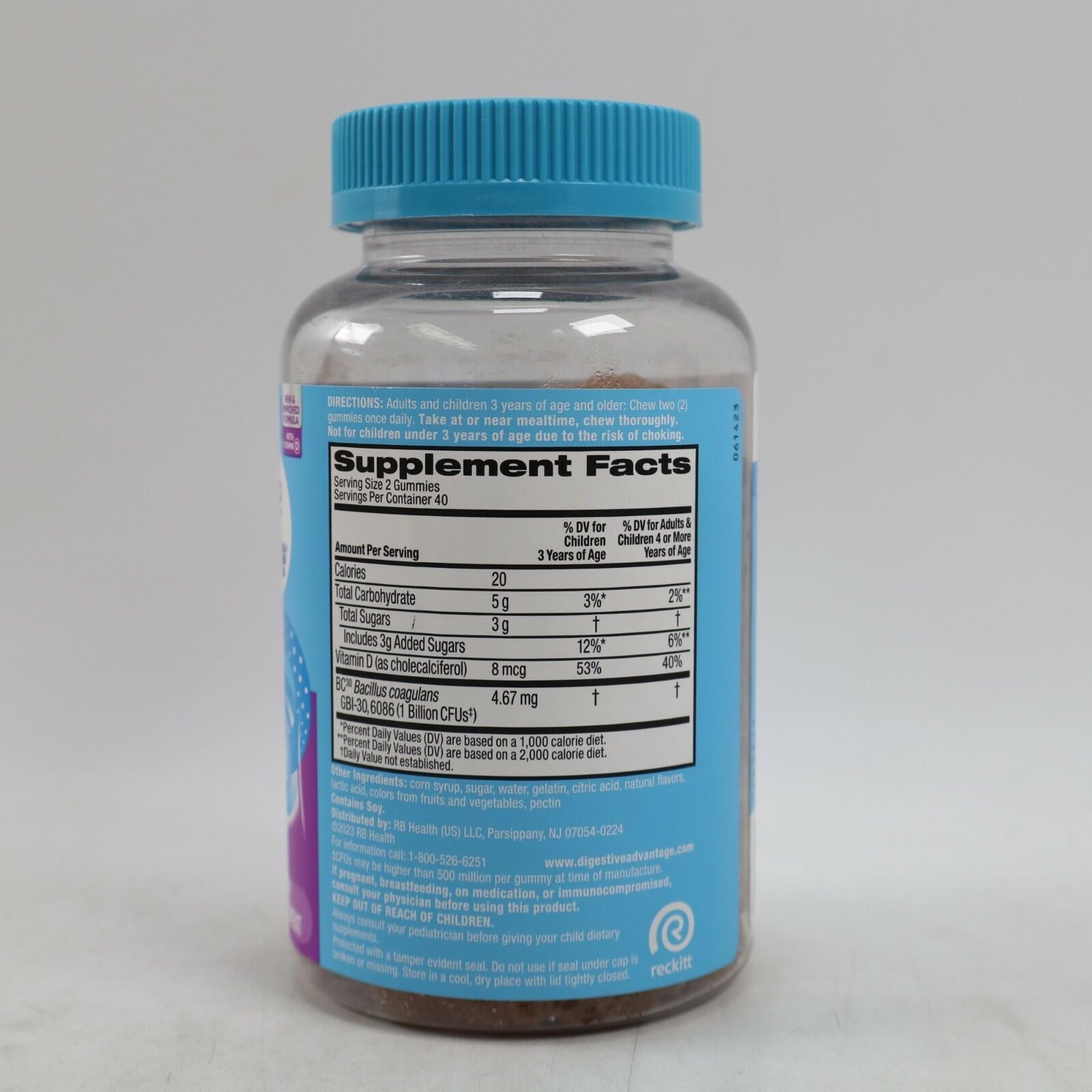 Digestive Advantage Probiotic Gummies Digestive Health 80ct *04/2027*