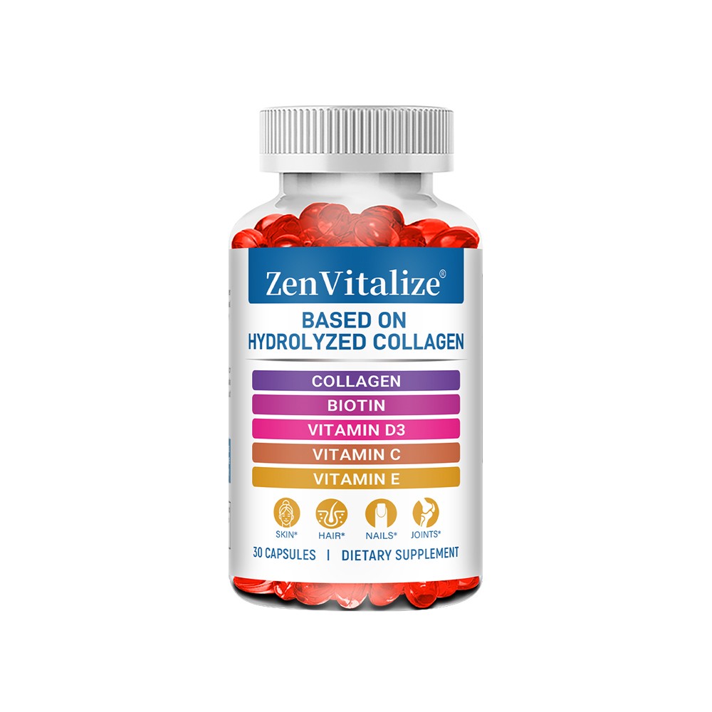 Hydrolyzed Collagen with Vitamin D3,C,E-Supports Joint Health 30/60/120 Capsules