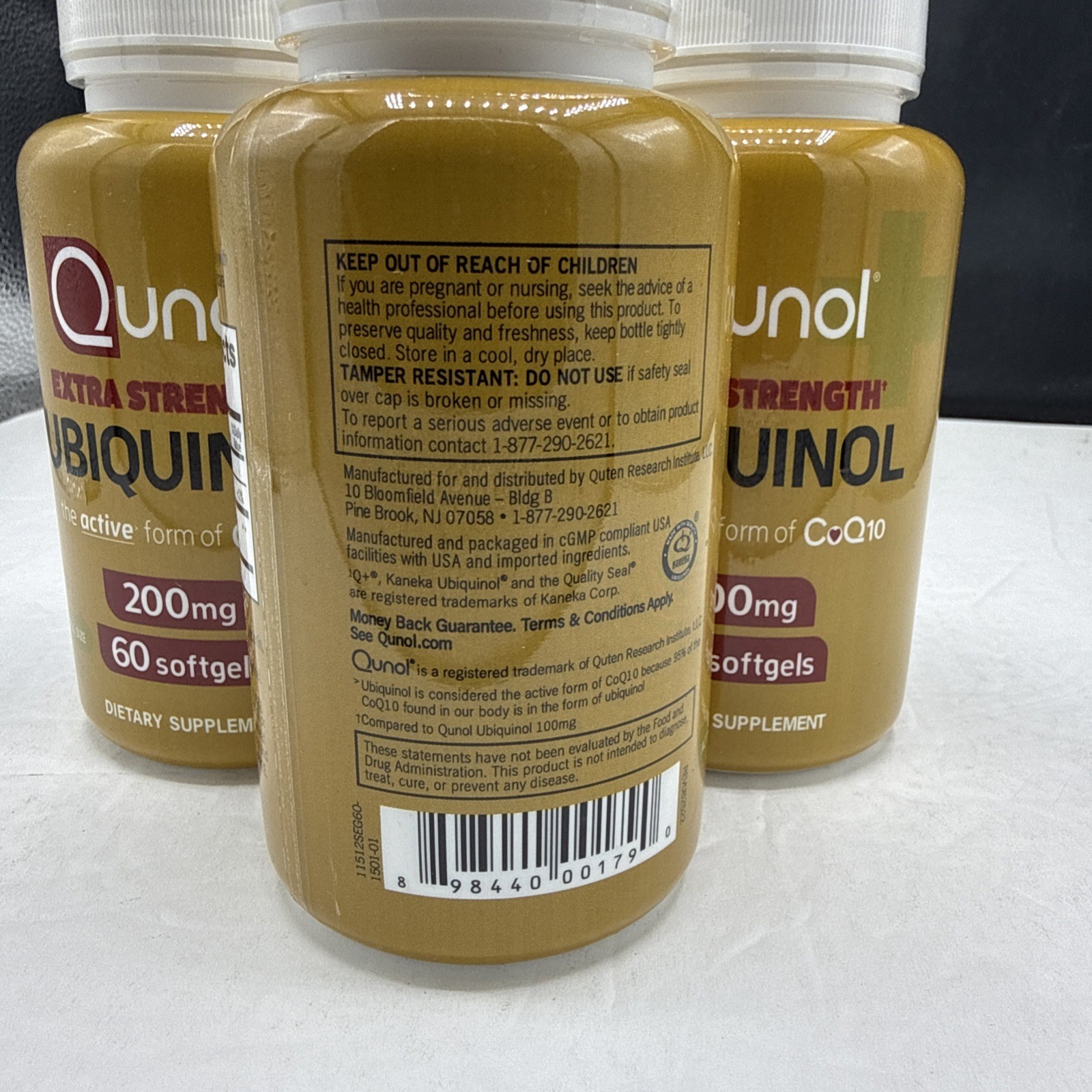 3 Ubiquinol, Qunol Extra Strength 200 mg. (60 Softgels X 3) EXP 08/2026
