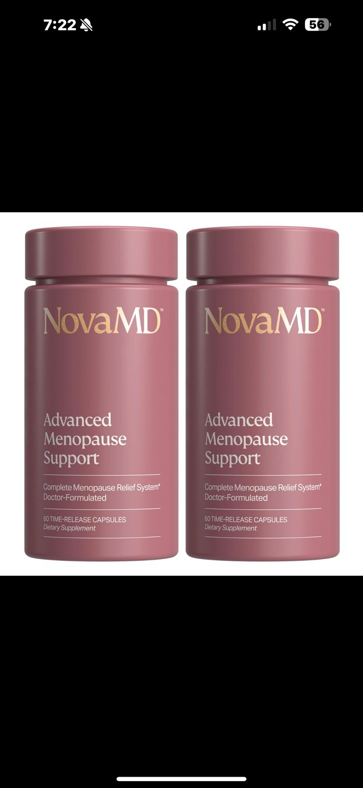 NOVAMD Clinically Proven Menopause Supplement EXP: 05/2026