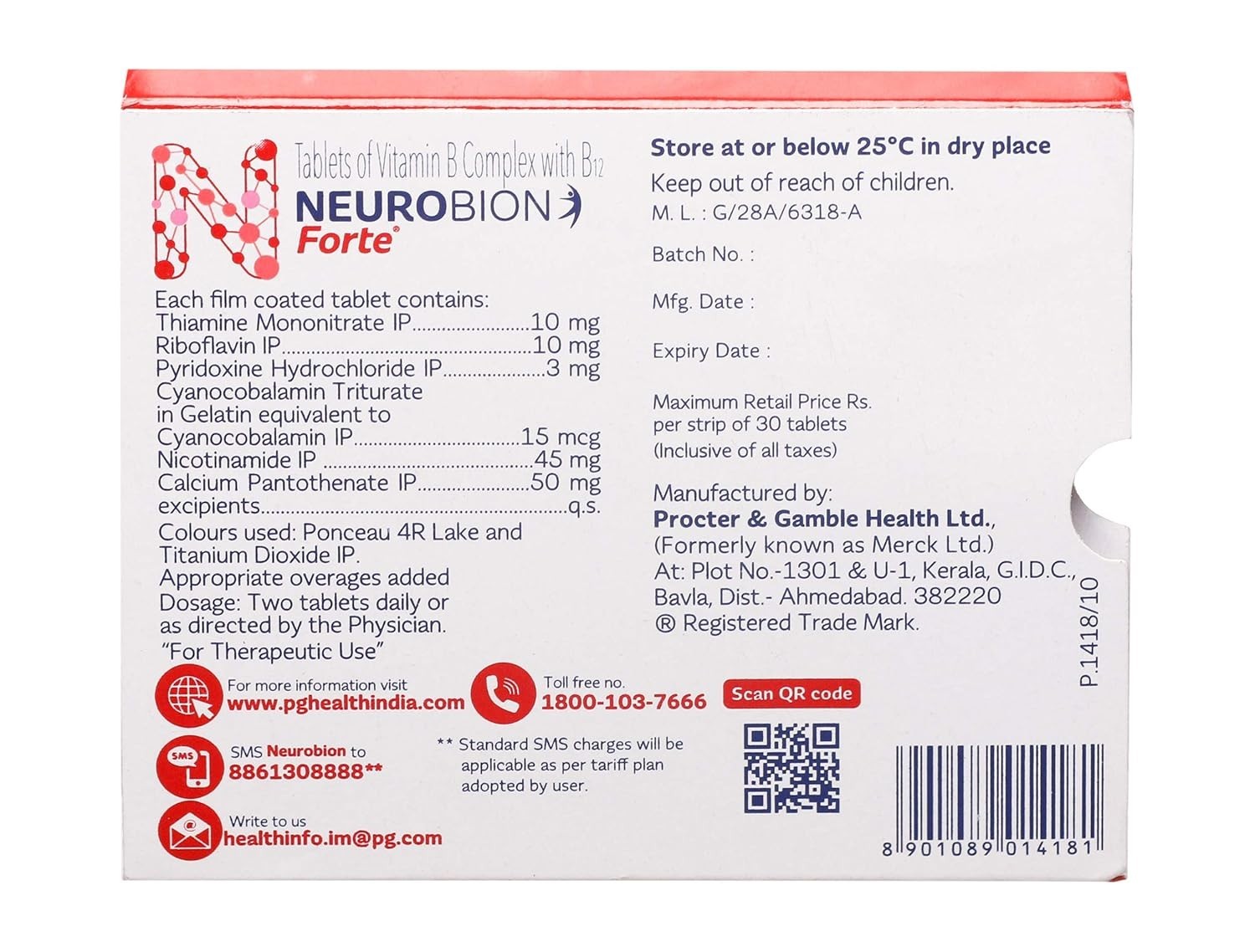 Neurobion Forte – Strip of 30 Tab (Pack of 05)