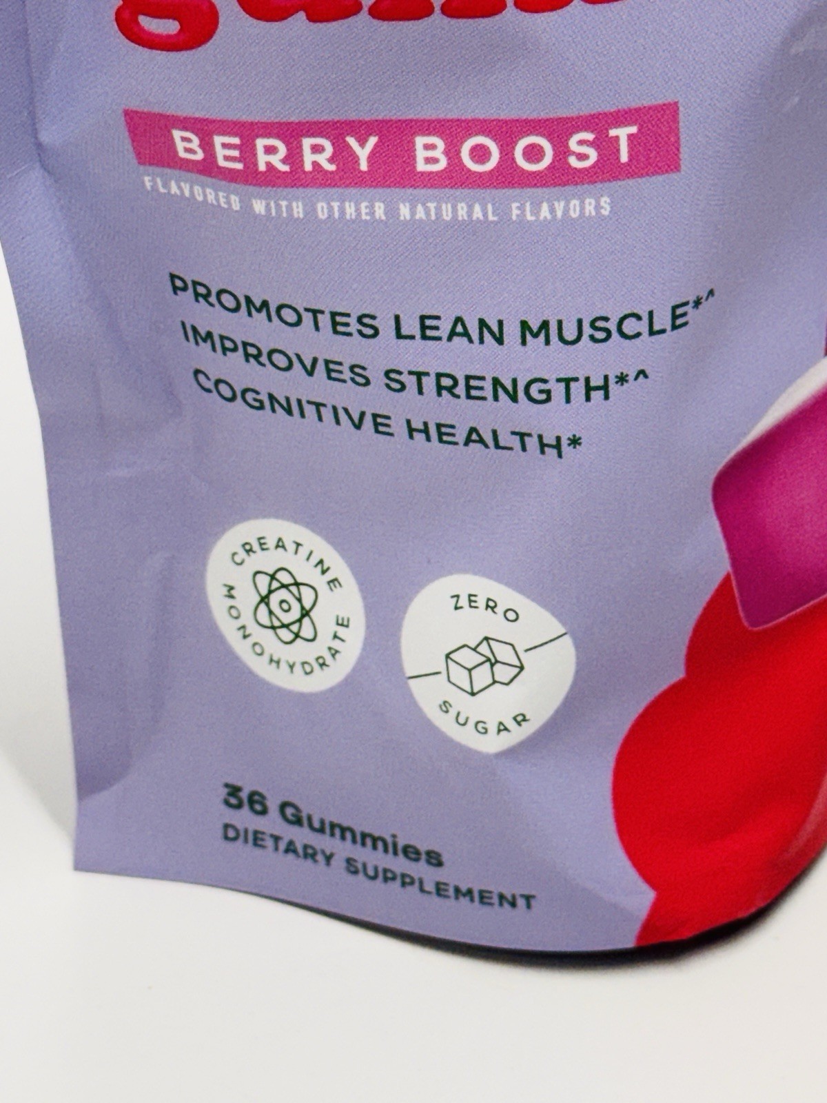 Bloom Nutrition Creatine Gummies Berry Boost 36ct Vegan Non GMO Gluten Free 4/27