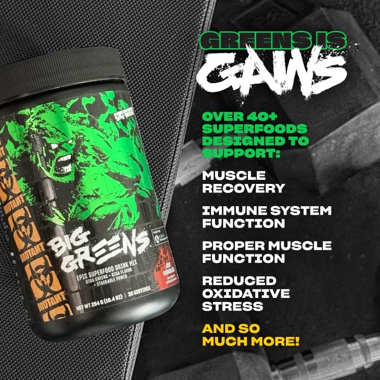 Mutant Big Greens | Green Supplement | Over 40 superfoods Land & Sea Greens –…