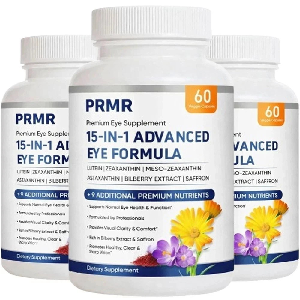 (3 pack) PRMR 15 in 1 Advanced Eye Formula – premium Eye supplement – (180 ct)