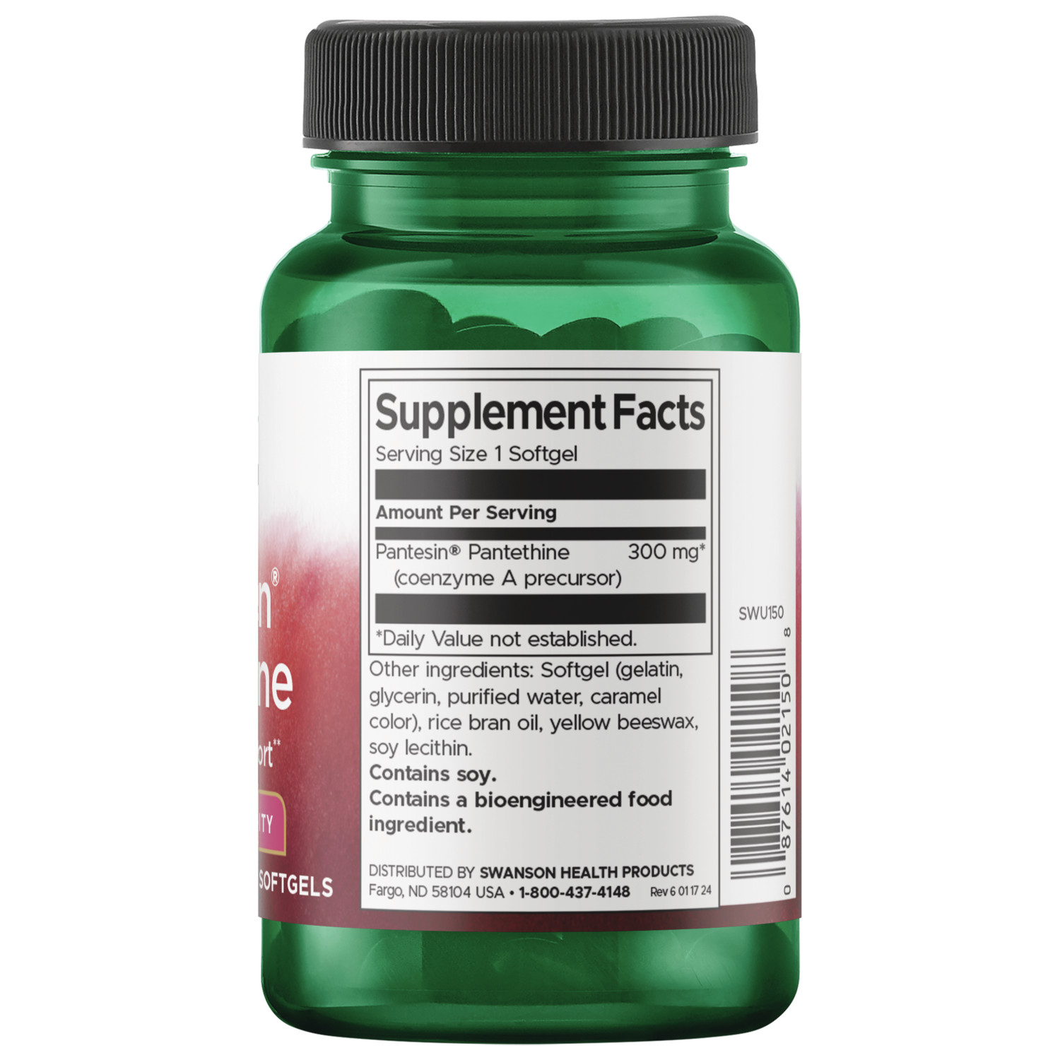 Swanson Pantesin Pantethine 300 mg 60 Softgels