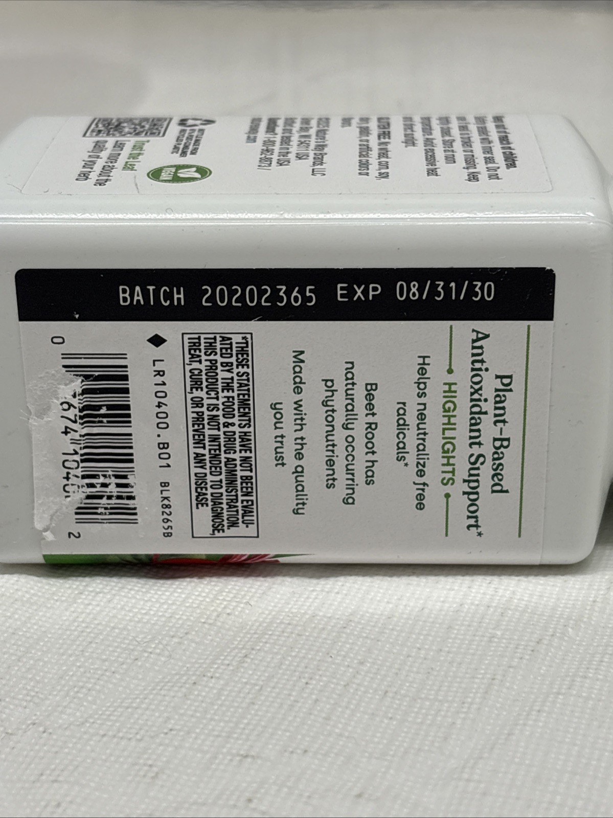 NATURE’S WAY – Beet Root – 100 Vegan Capsules – EXP. 8/30 (B84