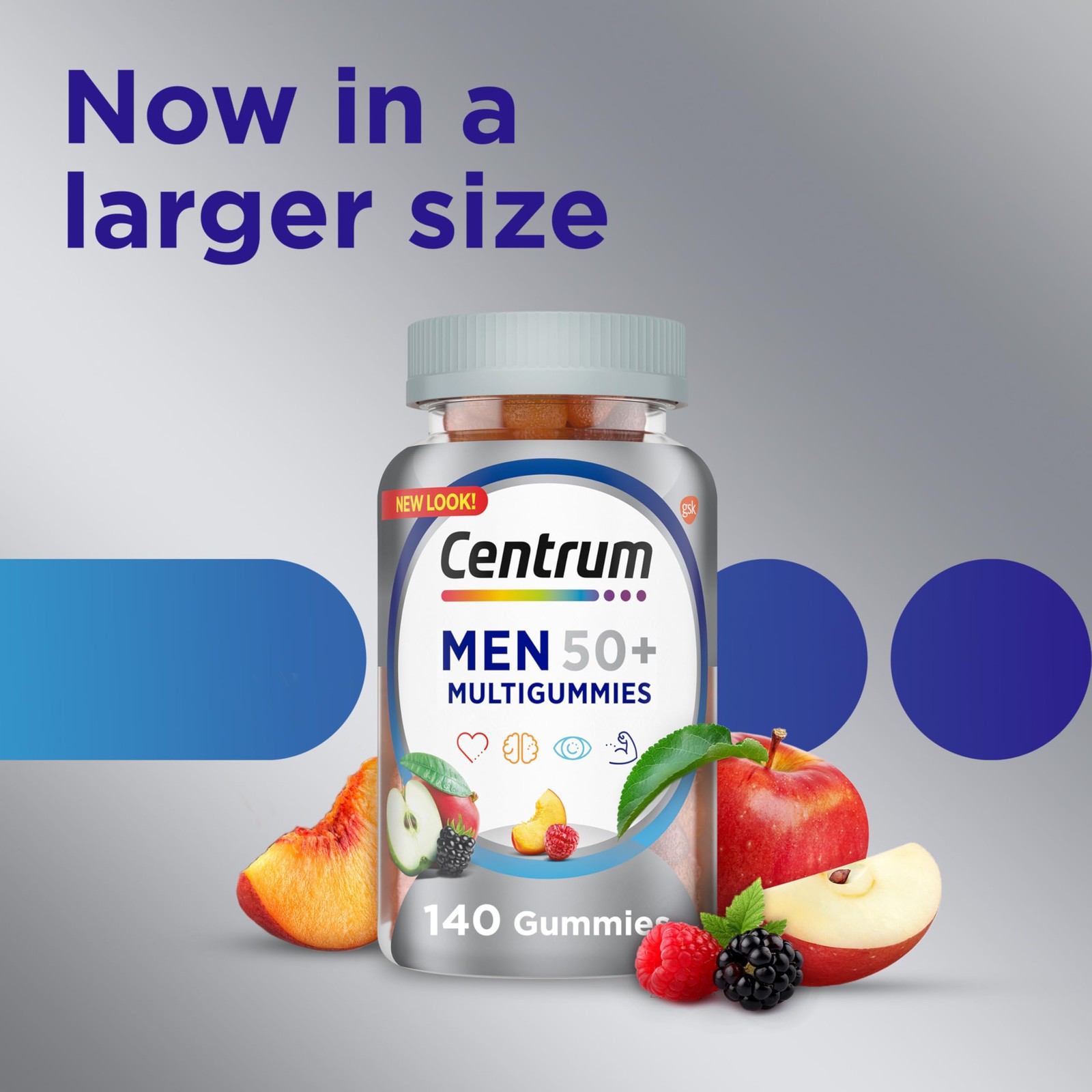 Centrum MultiGummies for Men 50 Plus, 140 Count (Pack of 1), N/a