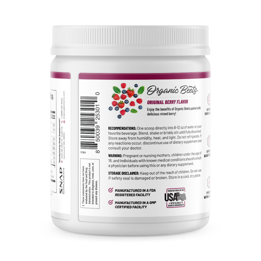 Original Organic Berry Beet Root Nitric Oxide Powder, Heart & Blood Pressure