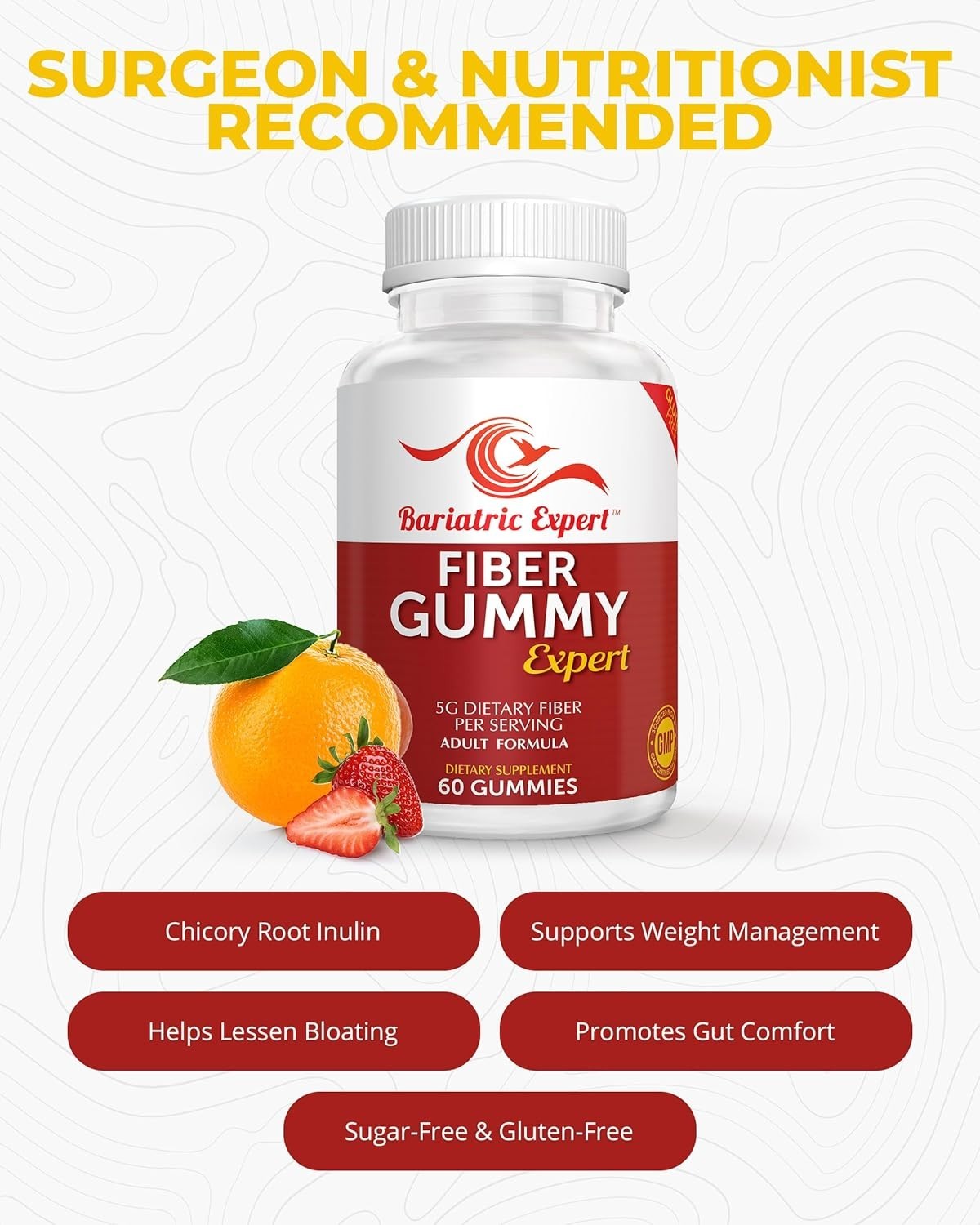 Bariatric Expert Fiber Vitamin Fast-Melting Dietary Supplement 60 Count