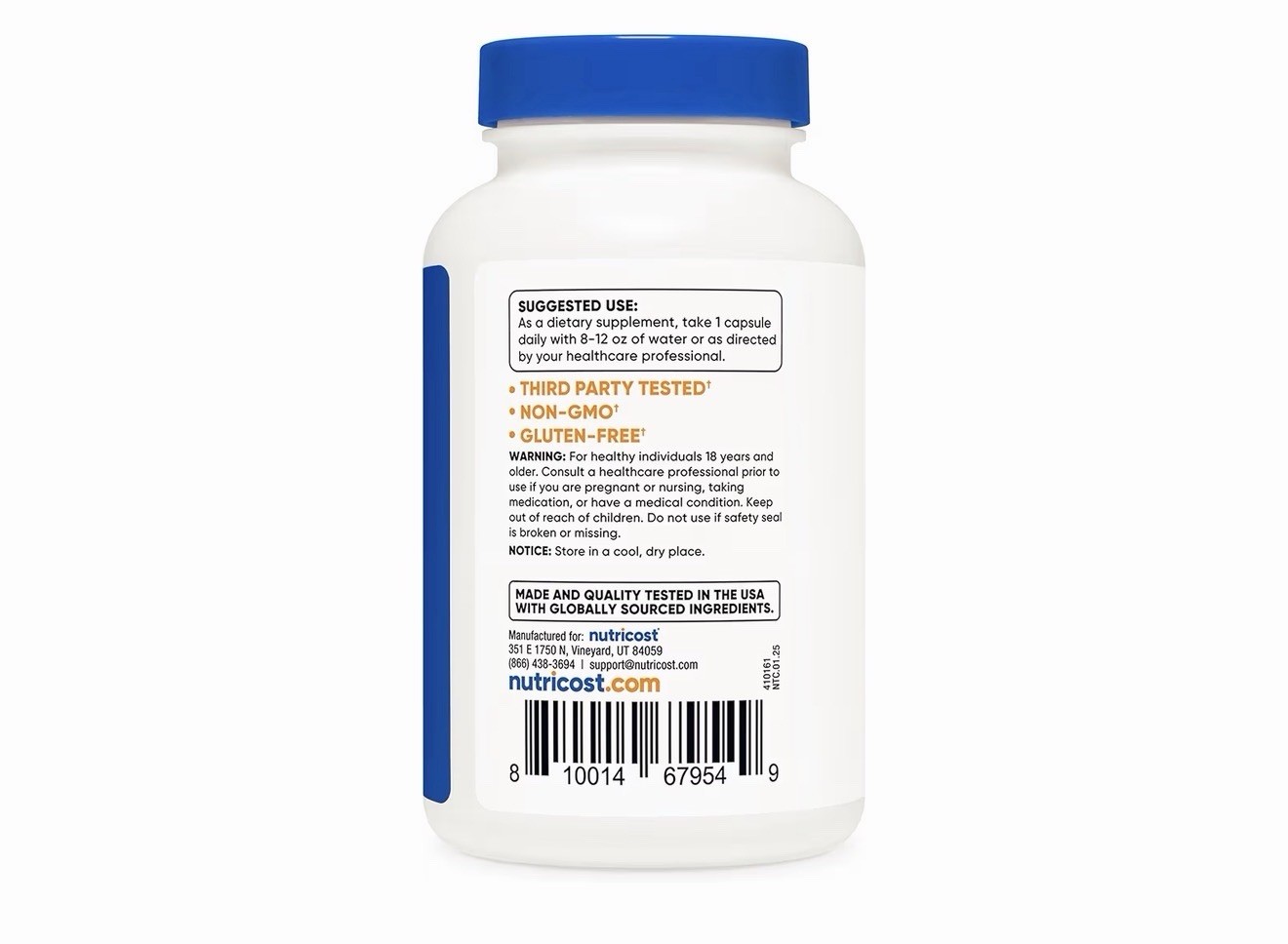Nutricost Vitamin B1 Thiamine Capsule – 120 Exp 02/2028