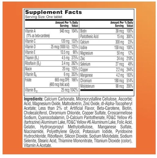 One A Day Multivitamin for Women 50 and Over Tablets, Womens Multivitamin 50 plu