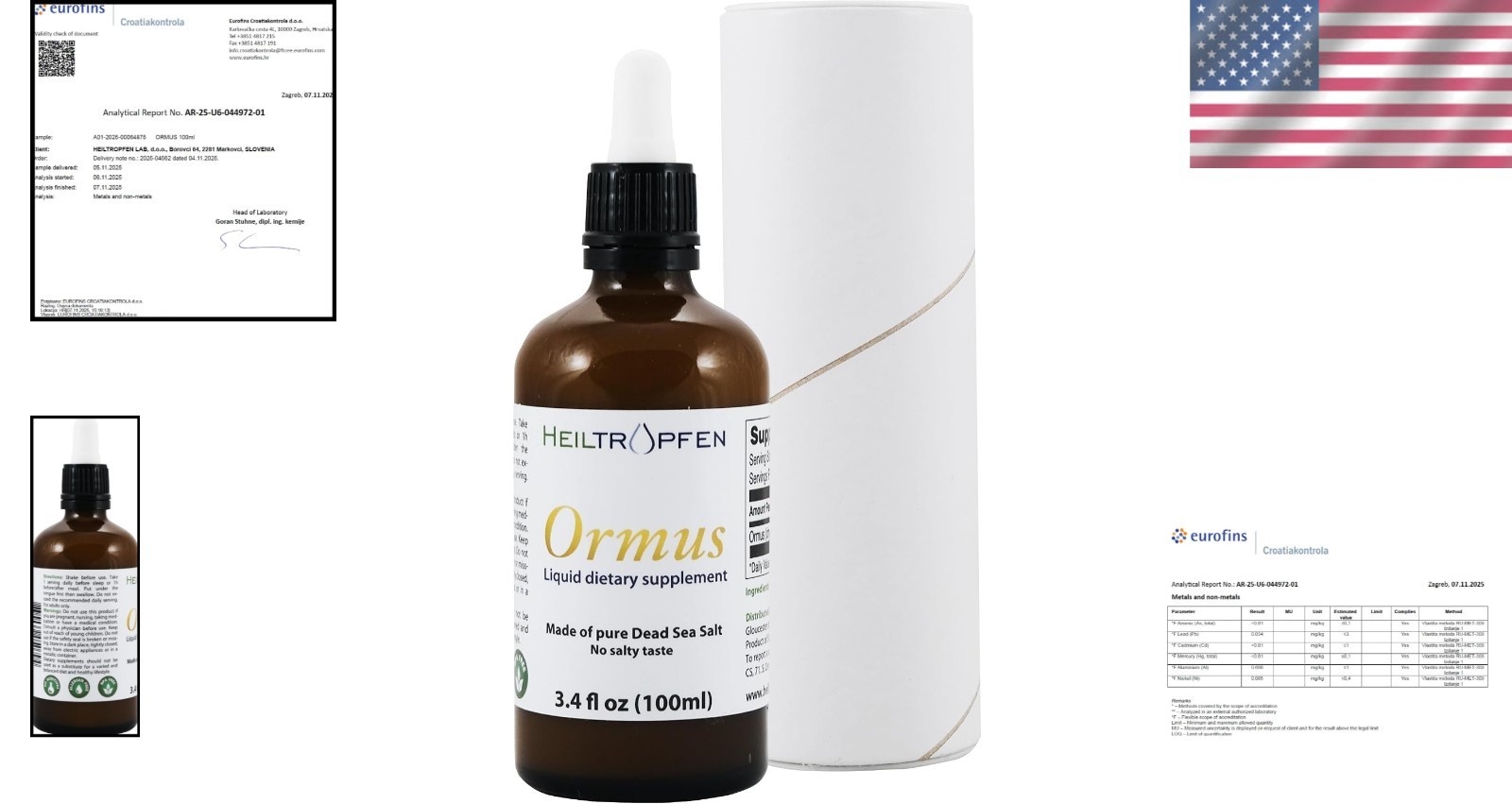 3.4 Fl Oz Ormus with Atomic Minerals – Unflavored Nutritional Drops, Dairy-Free