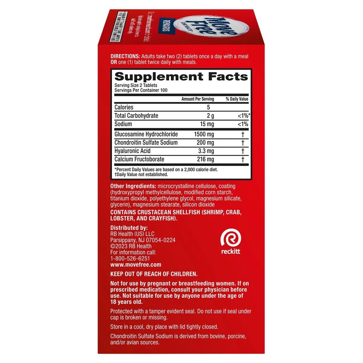 Schiff Move Free Advanced Joint Supplement, 200 Tablets, EXP 03/2028