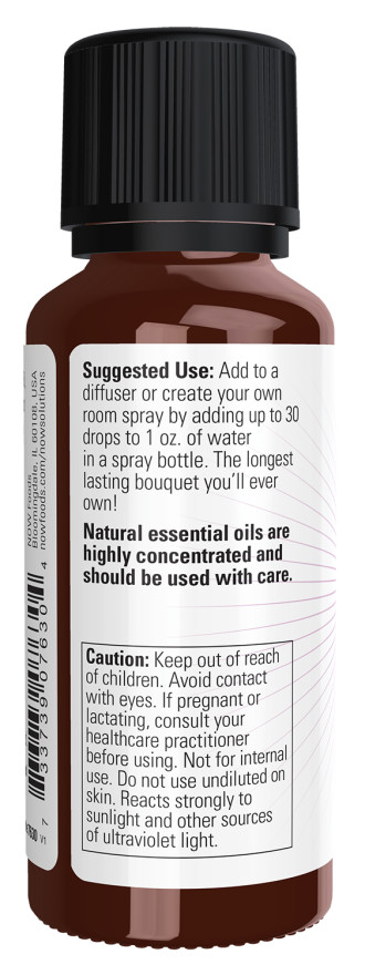 Now Foods Bottle Bouquet Romance Essential Oil Blend 1oz For Diffusers & Burners