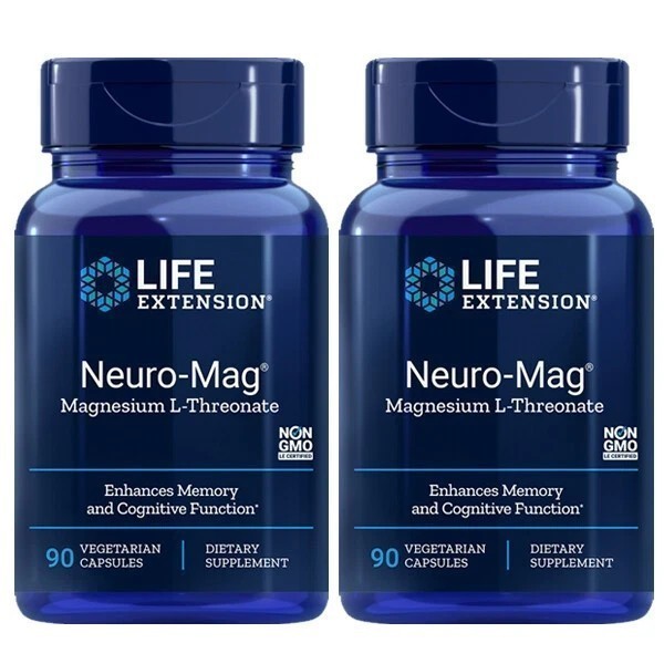 NEW 2 PACK Neuro-Mag Magnesium L-Threonate from 2000 mg Magtein – Life Extension