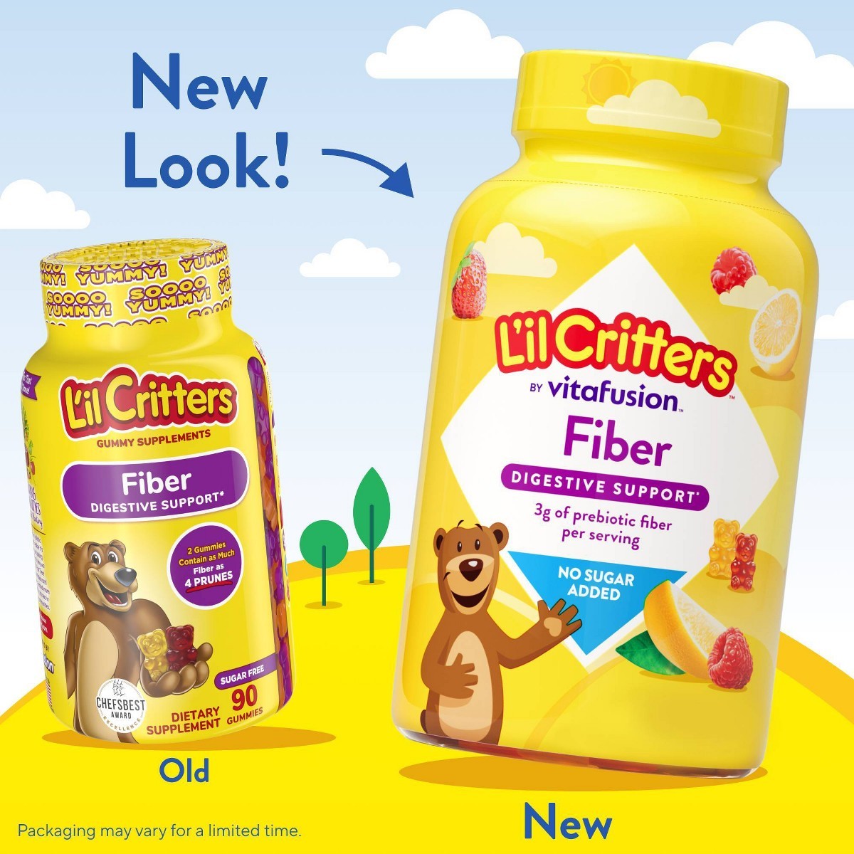 L’il Critters Fiber Gummies – Fruit Flavors – 90ct