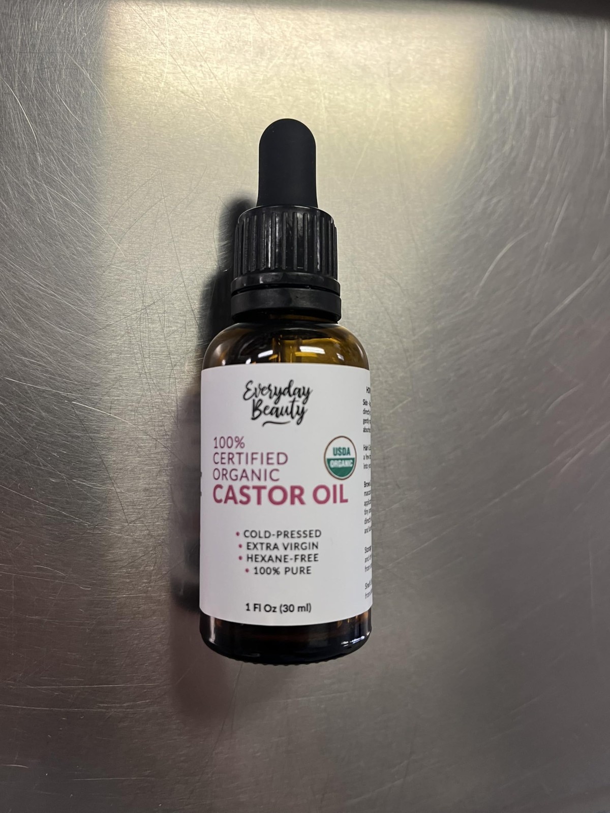 Organic Castor Oil – 100% Pure Certified USDA Organic, Cold Pressed & Hexane-Fre