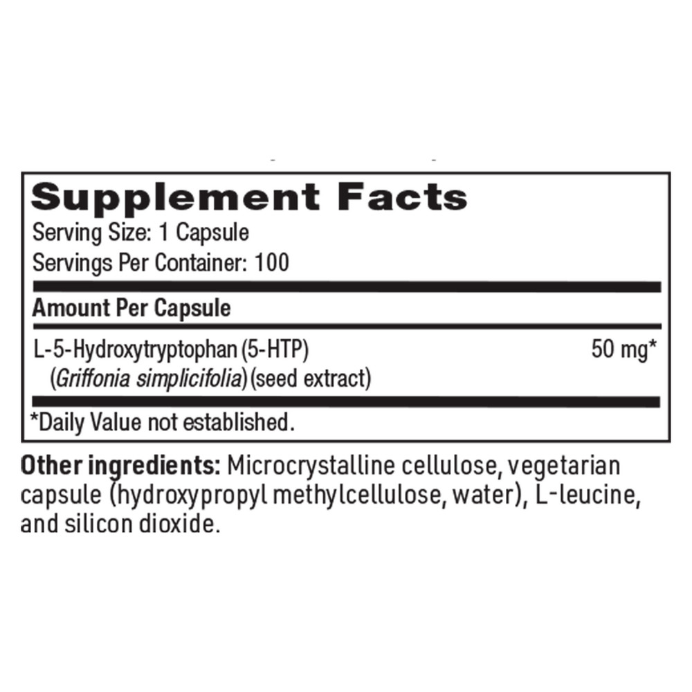 Klaire Labs 5-HTP 50 Mg – Hypoallergenic 5-HTP from Griffonia Seed Extract