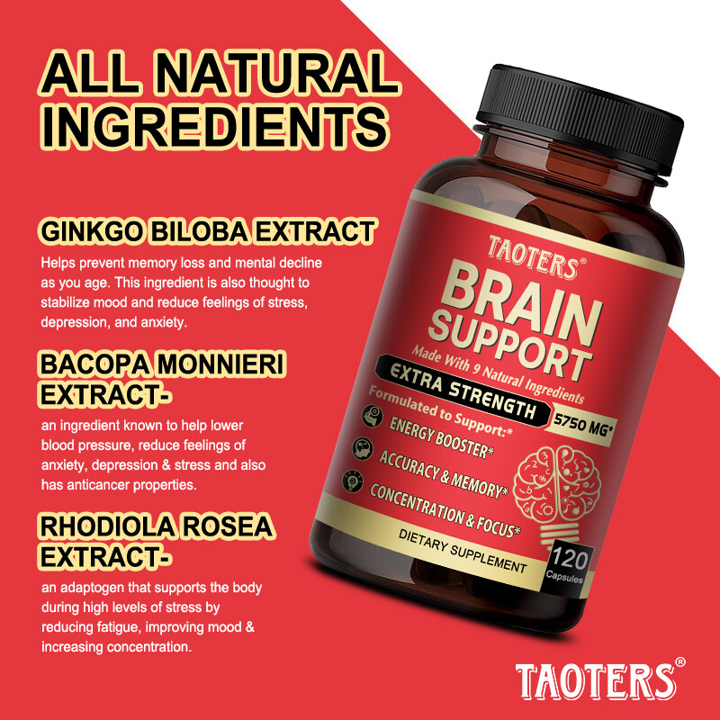 Brain Health Supplement Support – lmprove Memory,Focus,Alertness,Learnin&Mood