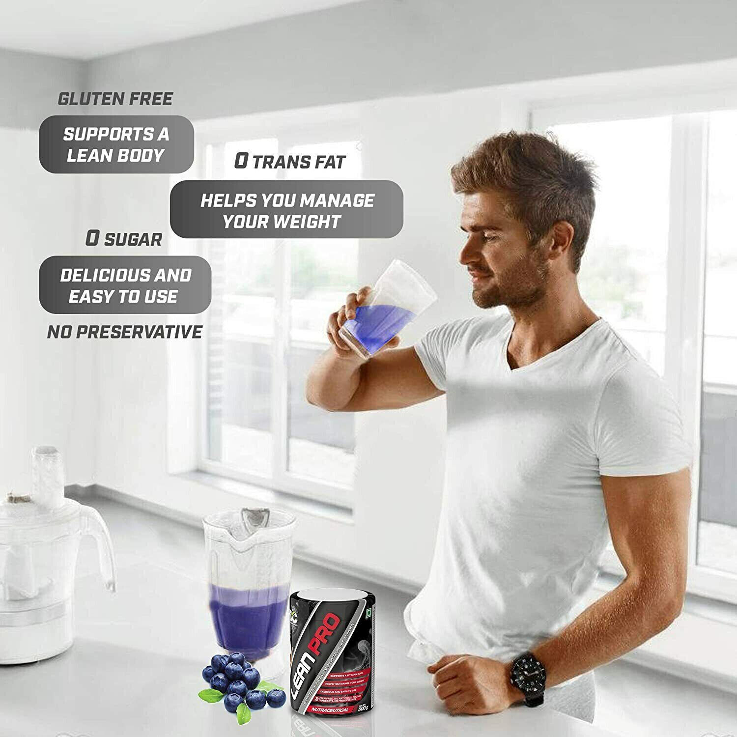 Doctor’s Choice Lean Pro Meal Replacement Dietary FIBER Protein Men Women 500gm