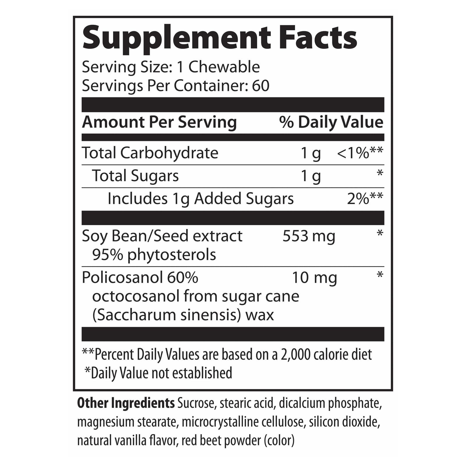 Vibrant Health Cholesterol Vibrance , 60 Chewable, Clearance for EXP 06/2026