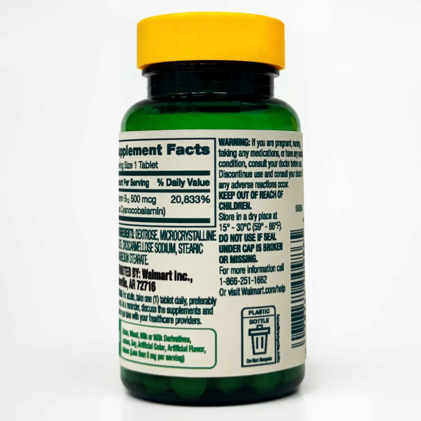 Spring Valley Vitamin B12 Tablets, 500 mcg, 100 Count