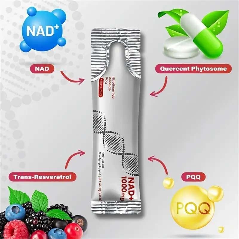 NR1000 – NAD+*Berry Flavor Drink Mix For Skin Aging Support Energy Focus 30 Pack