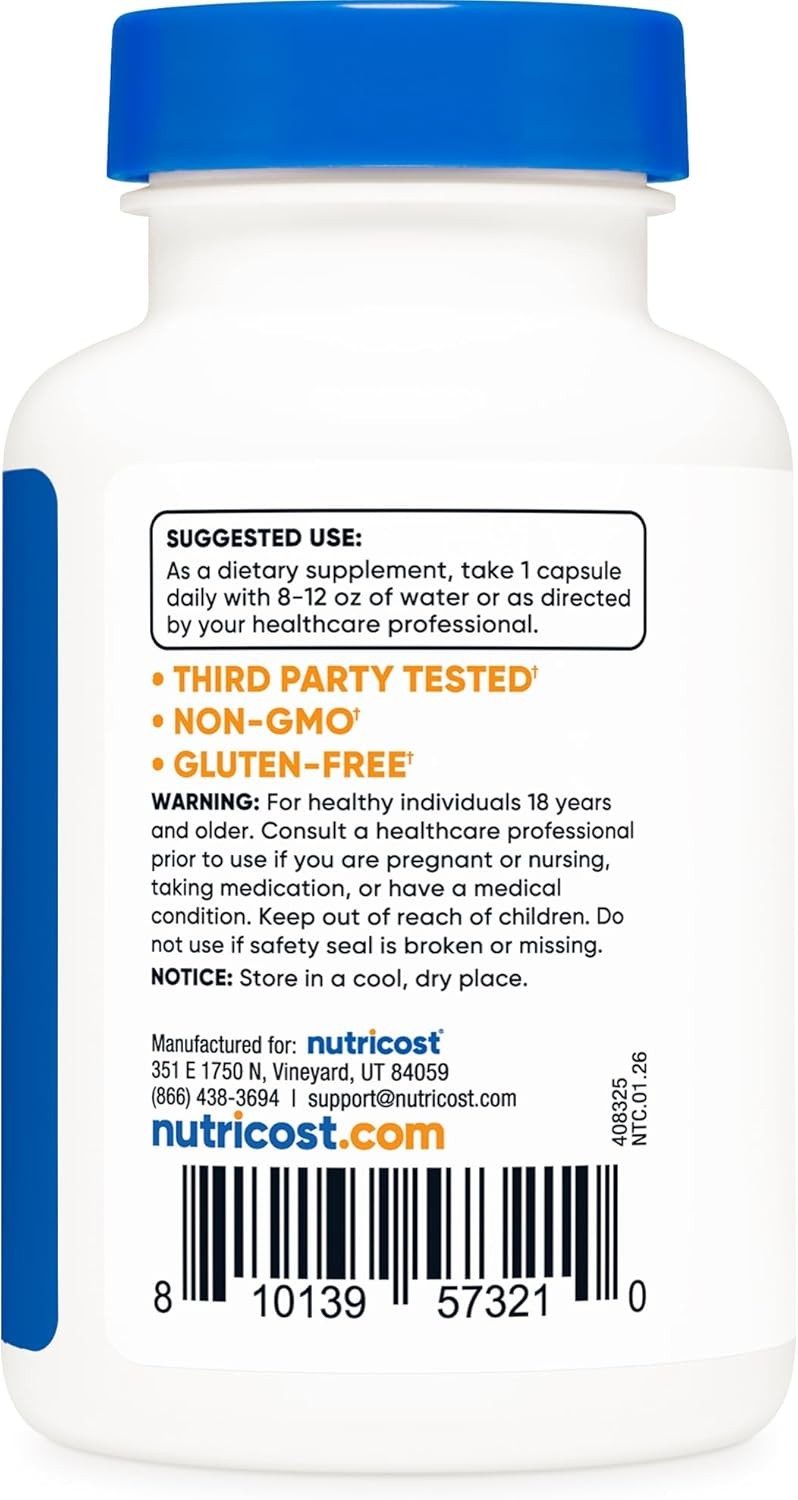 Nutricost Lumbrokinase 150mg 120 Capsules Gluten Free GMO Free Tested