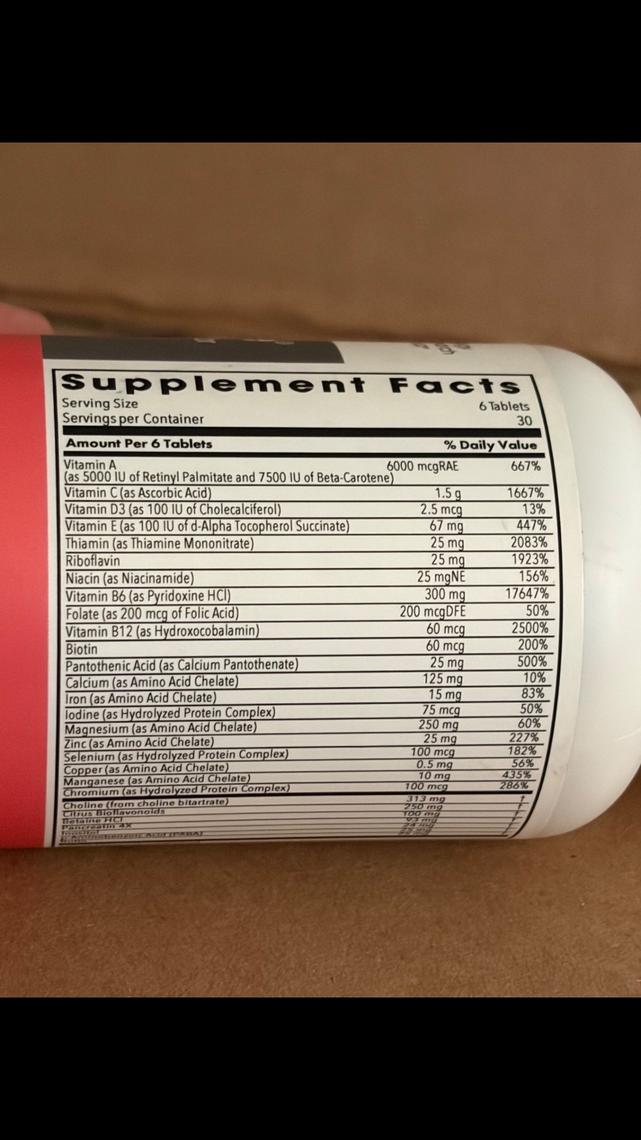 ARG Allergy Research Group Optivite Multivitamin for Women 180 Tablets 12/26