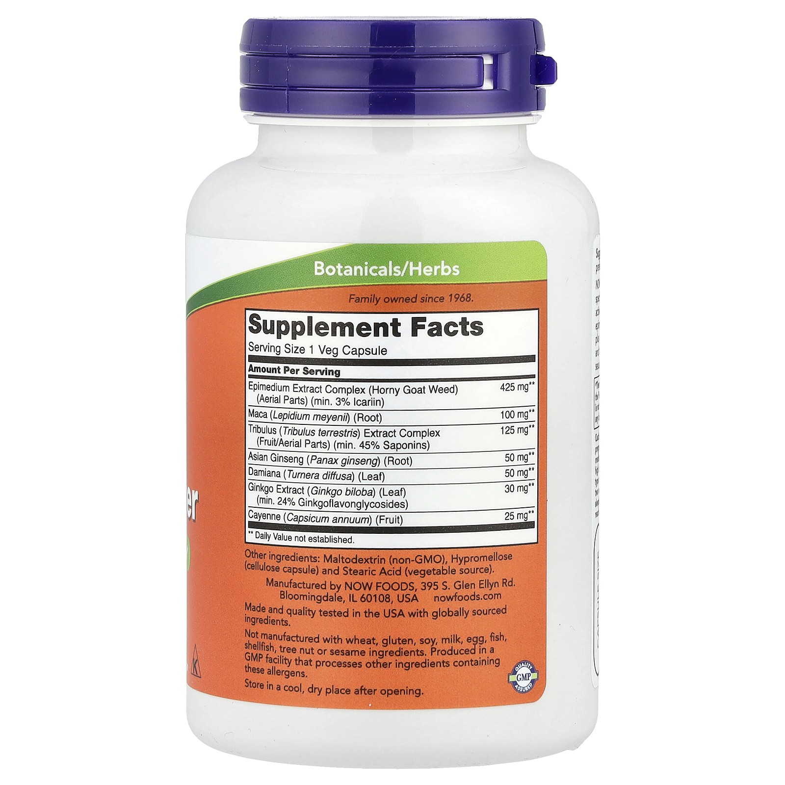 Now Foods Men s Virility Power 120 Veg Capsules GMP Quality Assured, Vegan,