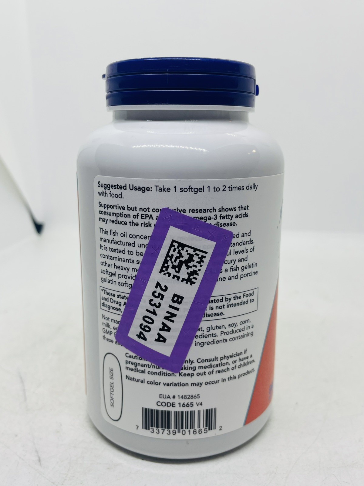 NOW Foods Ultra Omega-3 Fish Oil 180 Softgels EXP 12/2027