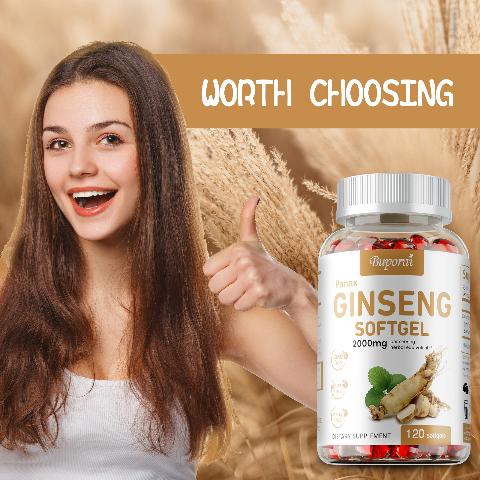 Panax Ginseng 2000mg – High Strength Ginsenosides, Increased Energy & Endurance