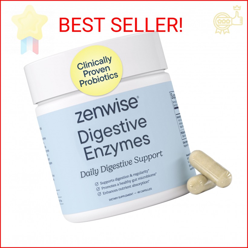 Zenwise Health Digestive Enzymes with Bromelain & Papaya – Multi Enzymes Digesti