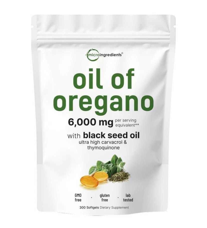 Micro Ingredients Black Seed Oil 6,000mg with Oil of Oregano, 300 Softgels