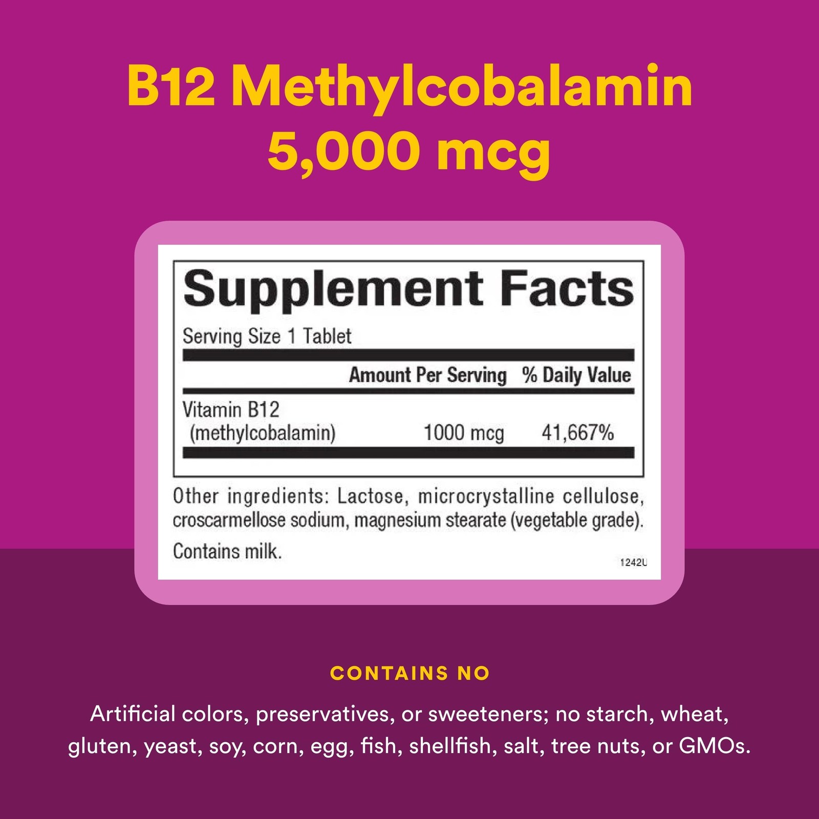 Natural Factors, Vitamin B12 Methylcobalamin 1000 mcg, 90 count (Pack of 1)