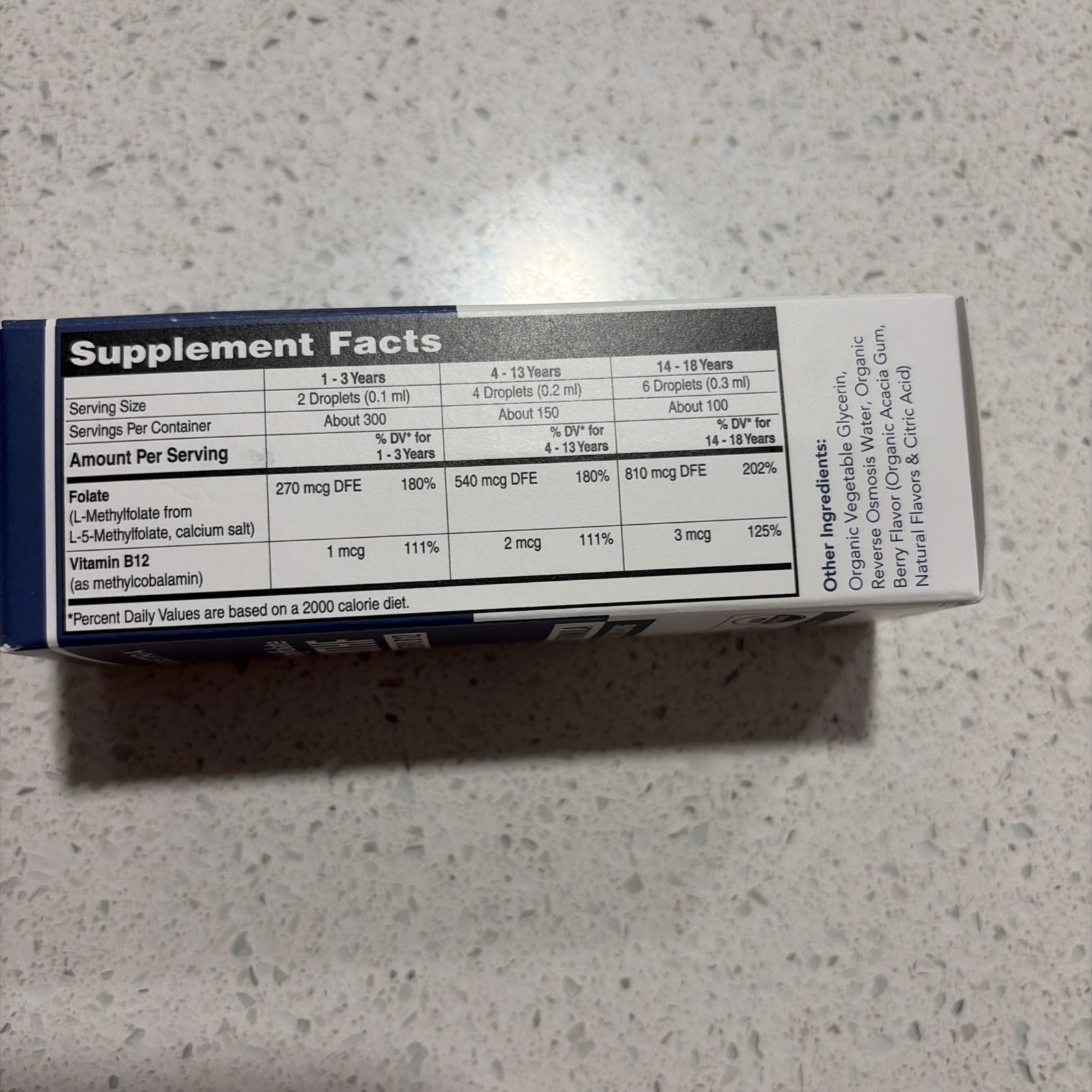 Lot of 2 Triquetra Kids L-Methylfolate 5-MTHF + B12, Berry 1 fl oz