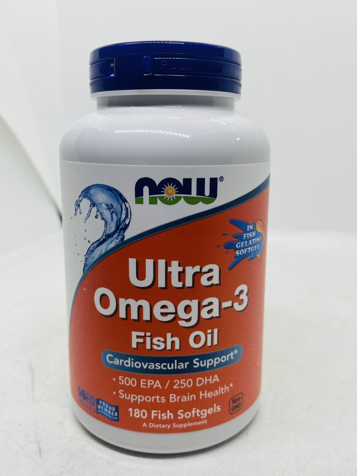 NOW Foods Ultra Omega-3 Fish Oil 180 Softgels EXP 12/2027