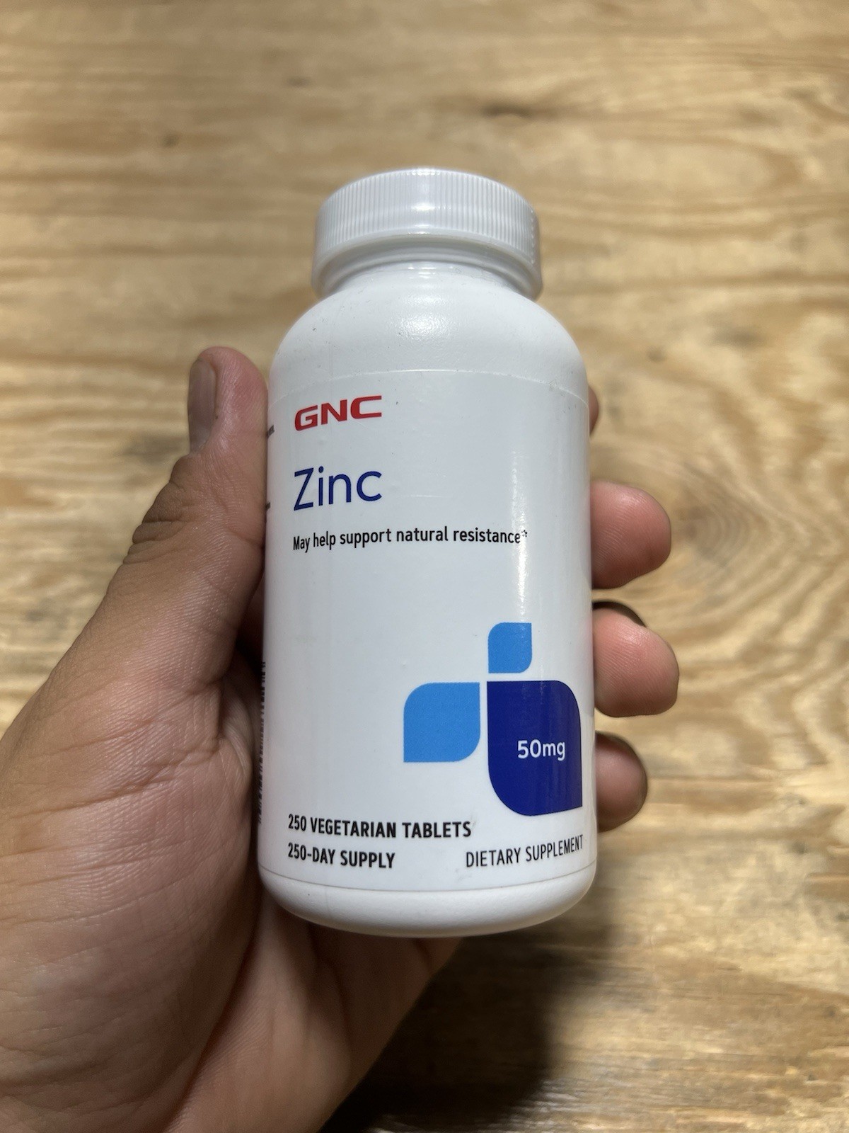 GNC Zinc 50MG 250 Vegetarian Tablets 04/2028