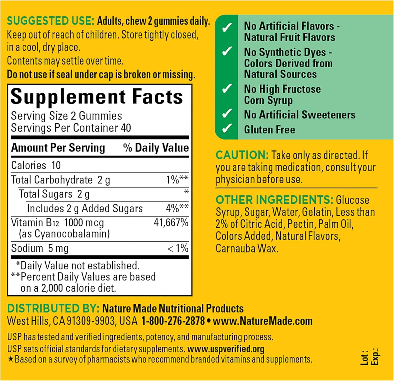 Nature Made Energy B12 1000 mcg, Dietary Supplement for Energy Metabolism Suppor