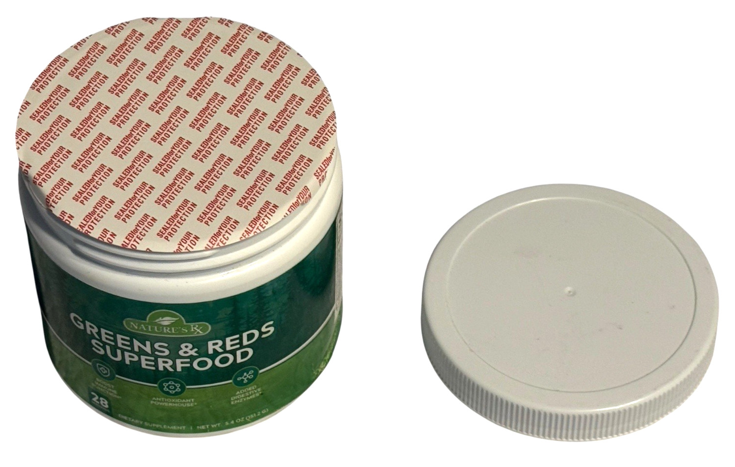 Nature’s RX- Greens and Reds Superfood Powder – 28 Servings – Ex: 8/26