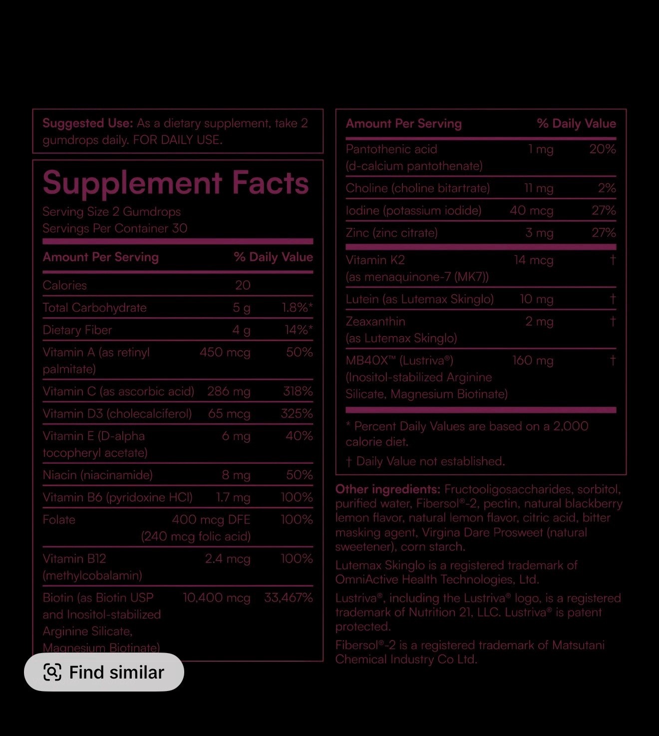 myBiotin Multivitamin Gummies 60ct Tropical Splash Hair Skin Nails
