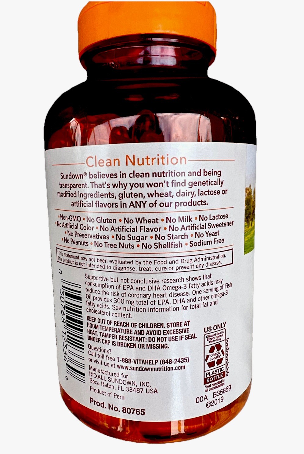 Sundown Vitamins Fish Oil 1000 MG / 300 MG Omega -3 , 144 Softgels ￼exp 5/26