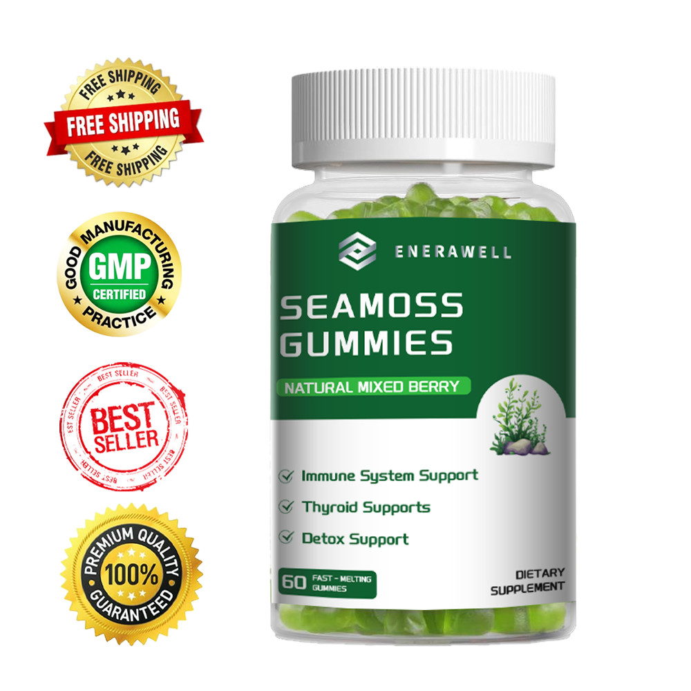 Sea Moss Gummies 1,300mg-Irish sea Moss,Bladderwrack, Immune Support 02/07/2027