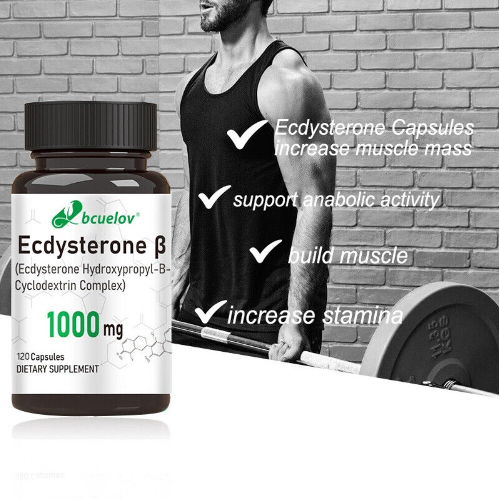 Ecdysterone Supplement for Maximum Muscle Growth 30/60/120 Capsules 1000 mg